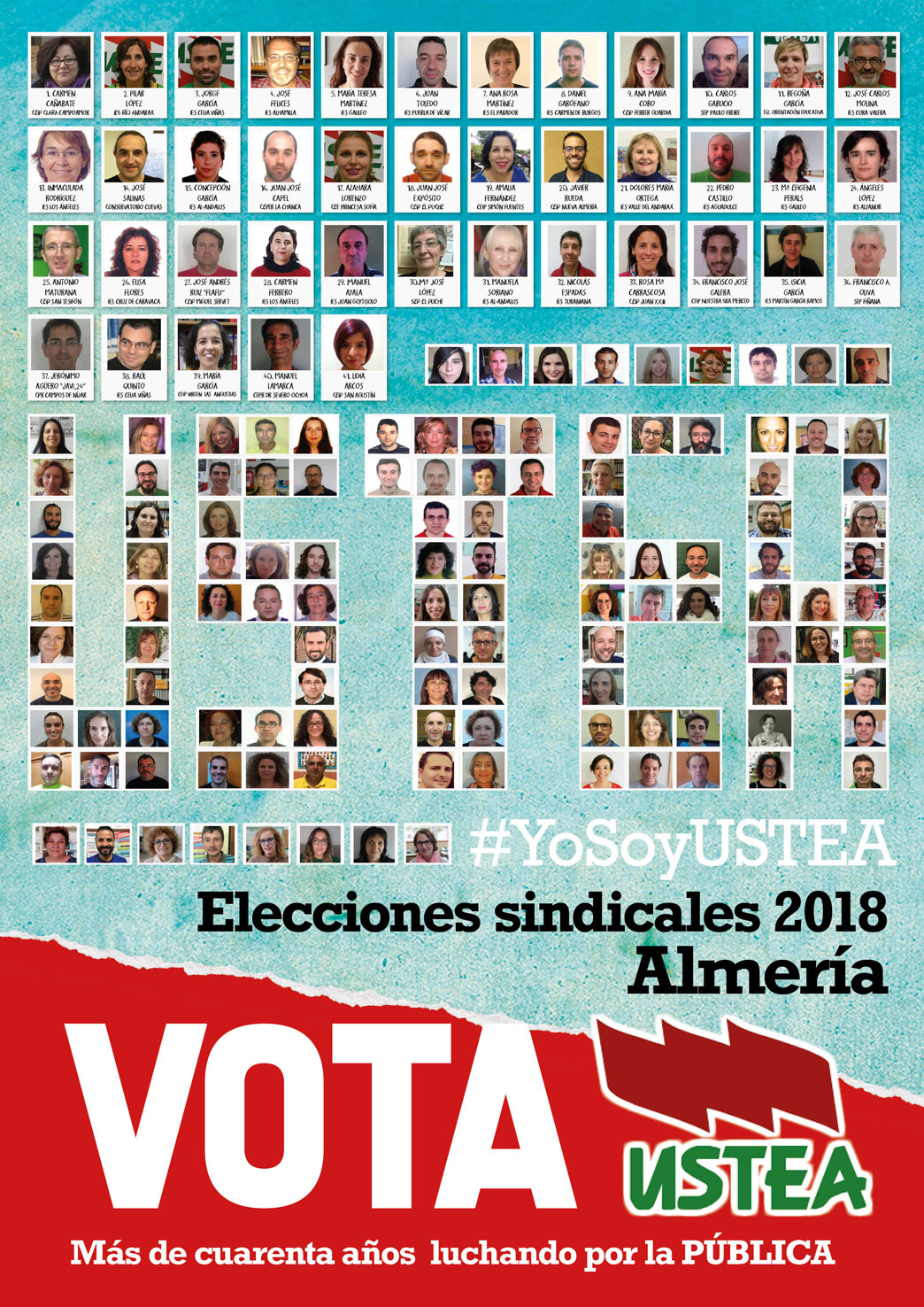 Elecciones sindicales2018 a quién votar Ustea Almería