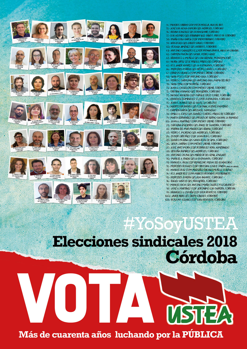 Elecciones sindicales 2018 a quién votar Ustea Córdoba