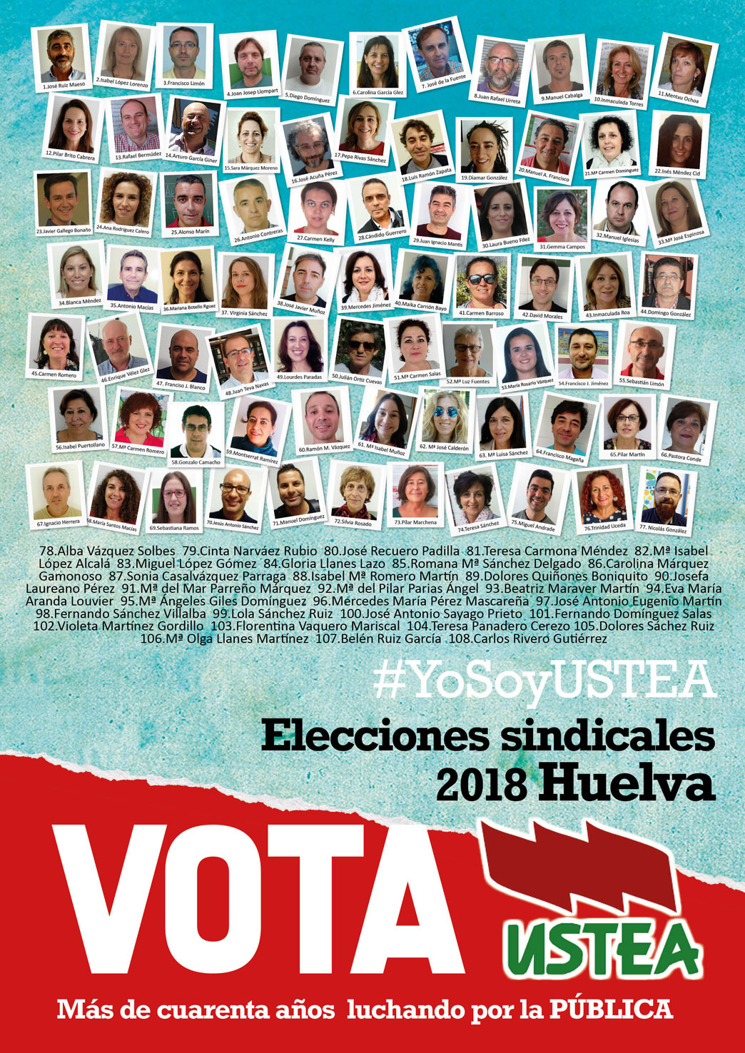 Elecciones sindicales2018 a quién votar Ustea Huelva